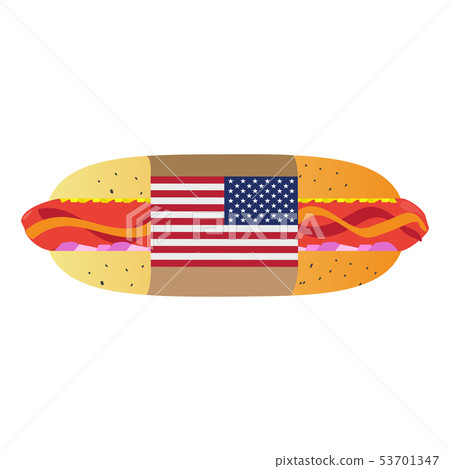 Sandwich with the flag of United States 53701347