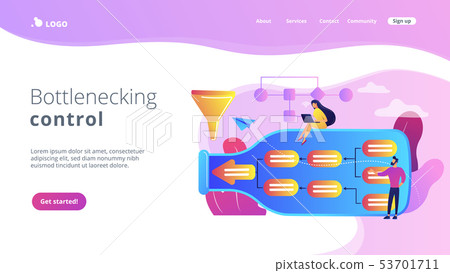 Bottleneck analysis concept landing page. 53701711