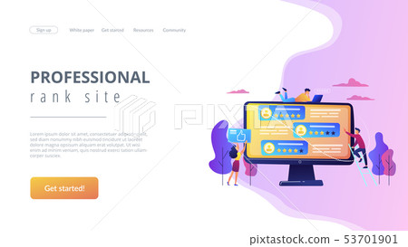 Rating site concept landing page. 53701901