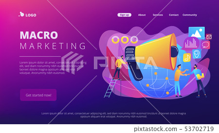 Macromarketing concept landing page. 53702719