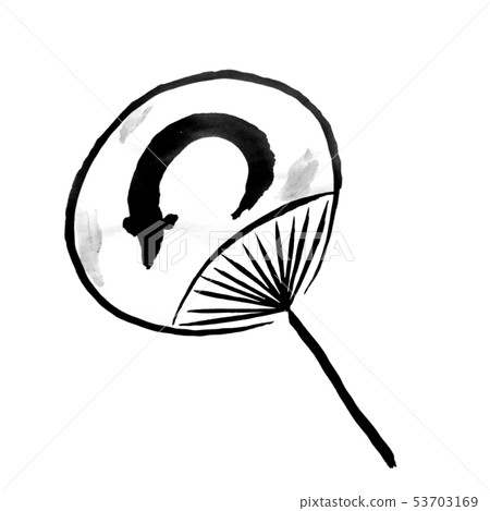 扇形鰻魚（水墨手繪插圖） 53703169