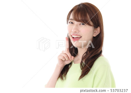有指向的姿勢一位小姐 有指向的姿勢一位小姐 53703237