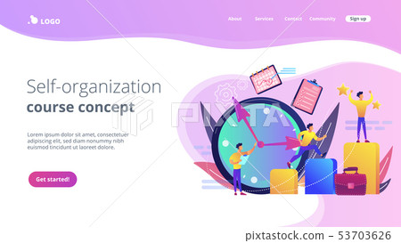 Self management concept landing page. 53703626