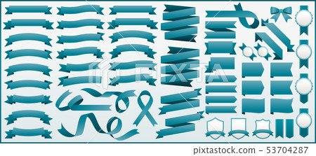 Set of 57 ribbon materials - Stock Illustration [53704287] - PIXTA