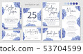 Set of wedding invitations, floral invitations, 53704599