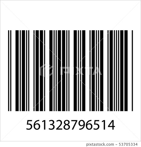 Barcode and number icon. Barcode and number icon. 53705334