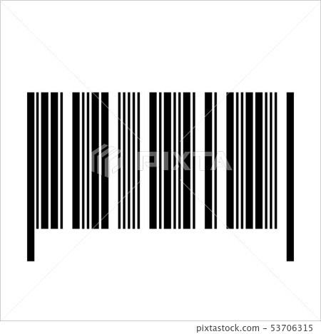 Barcode and number icon. 53706315