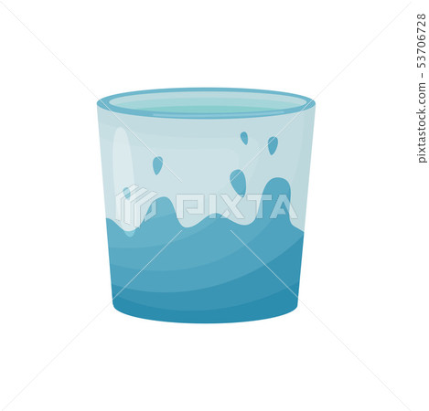 Blue flower pot. Vector illustration on white background. 53706728
