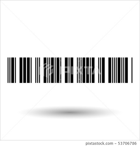 Barcode and number icon. 53706786