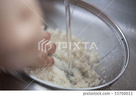 Polish rice with colander Polish rice with colander 53708011