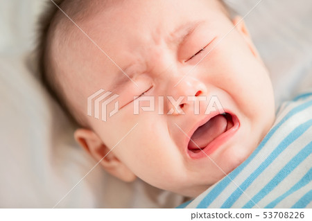 baby lying on the bed baby lying on the bed 53708226