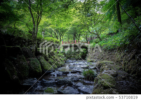 新鮮的綠色山寺 53710819