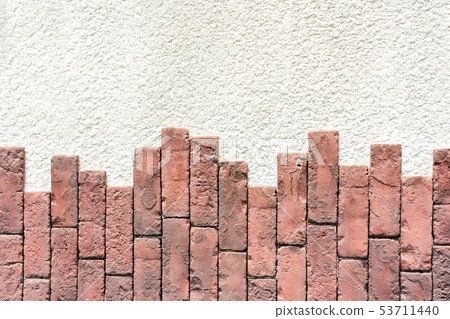 White wall and red brick White wall and red brick 53711440
