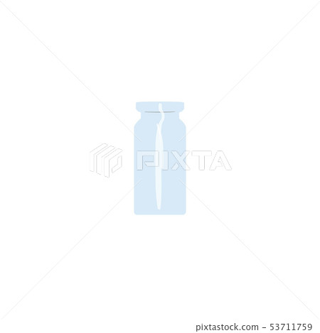 Oil empty phial, tranparent icy-white vial, scent 53711759