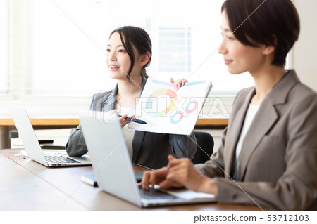 Business Woman Material Description Image 53712103