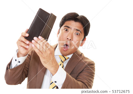 一個令人痛苦的商人與錢包 一個令人痛苦的商人與錢包 53712675