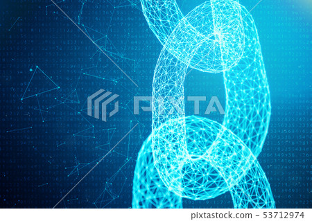 Block chain concept, digital block chain technology. Cryptocurrency, concept of digital code. Chain Block chain concept, digital block chain technology. Cryptocurrency, concept of digital code. Chain 53712974