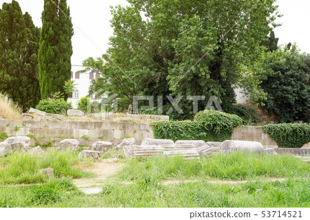 Ruins of Ancient Kos Town Castle and Hadji Hasan mosque, Kos islands, Greece Ruins of Ancient Kos Town Castle and Hadji Hasan mosque, Kos islands, Greece 53714521