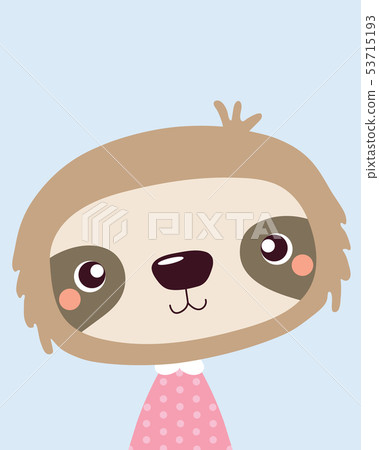 Cute sloth. 53715193