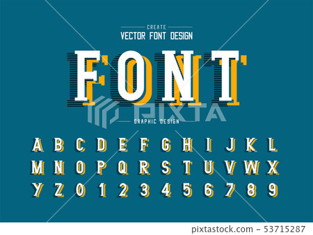 Font and alphabet vector, Line Writing style desig Font and alphabet vector, Line Writing style desig 53715287