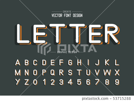 Font and alphabet vector, Typeface letter design Font and alphabet vector, Typeface letter design 53715288