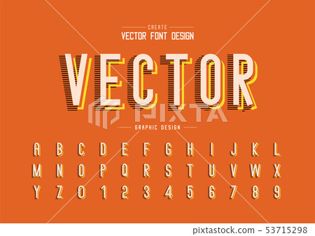 Vector Line Letters Font and alphabet vector, Line Letter typeface - Stock Illustration ...