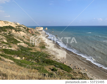 Rock of Aphrodite at the southern coast of Cyprus Rock of Aphrodite at the southern coast of Cyprus 53715495