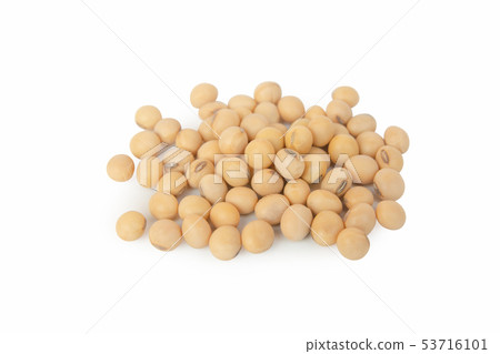 Soybeans isolated on white background with 53716101