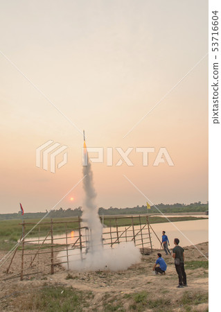 NAKHONPHANOM, THAILAND - APRIL 11, 2019 - Thai NAKHONPHANOM, THAILAND - APRIL 11, 2019 - Thai 53716604