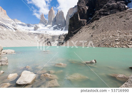 Torres del Paine peaks view, Chile landmark 53716990
