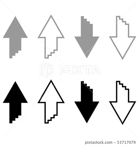 Two arrows with sumulation 3d effect for upload Two arrows with sumulation 3d effect for upload 53717079