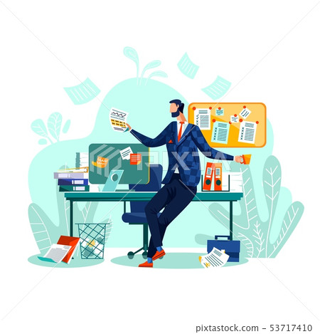 Deadline, time management business concept vector Deadline, time management business concept vector 53717410