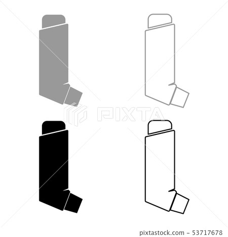 Manual inhaler icon set grey black color - Stock Illustration [53717678 ...