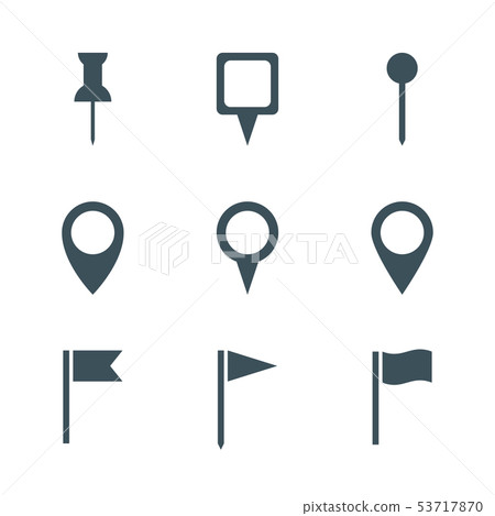map pin icon set 53717870