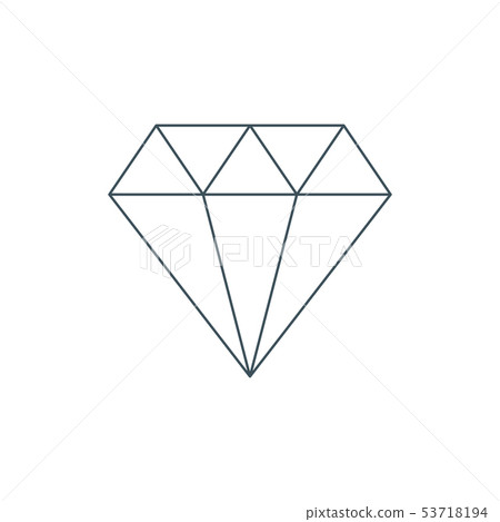 thin line diamond icon 53718194