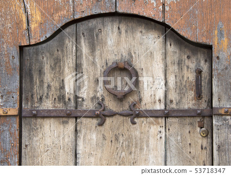 Antique wooden door 53718347