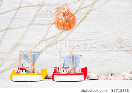 Sea life shabby background 53718388