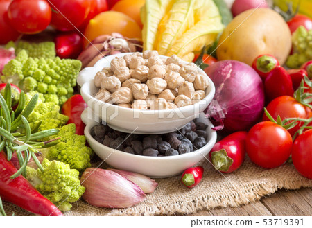 Chickpea with vegetables Chickpea with vegetables 53719391