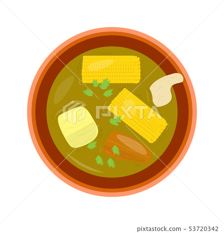 Top view of a sancocho 53720342