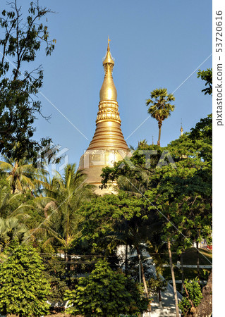 Shwe dragon pagoda of Myanmar 53720616
