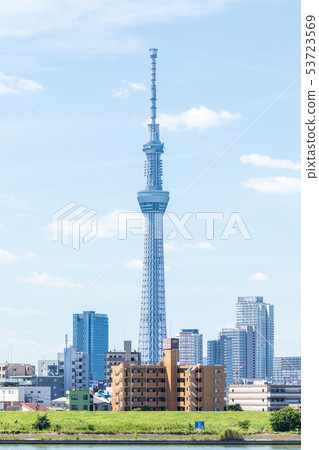 View of Tokyo Sky Tree from Arakawa Bank 53723569