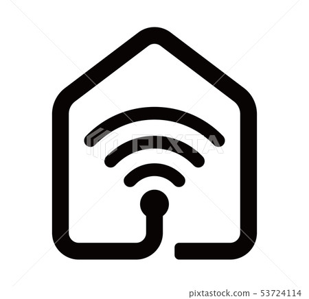 智能家居(智能家居),家庭Wi-Fi網絡圖標 智能家居(智能家居),家庭Wi-Fi網絡圖標 53724114