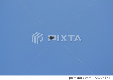 Fighter F15 flying in the blue sky 53724135