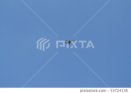 Fighter F15 flying in the blue sky 53724136