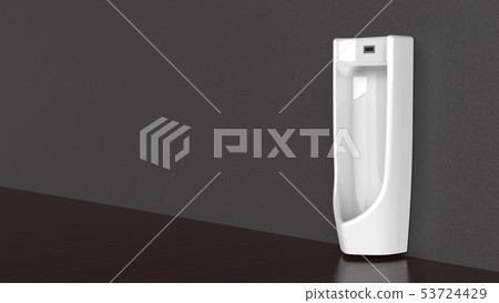 Men's toilet right black background 53724429