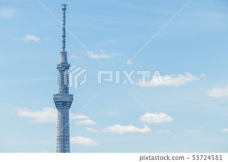 Blue Sky and Tokyo Sky Tree 53724581