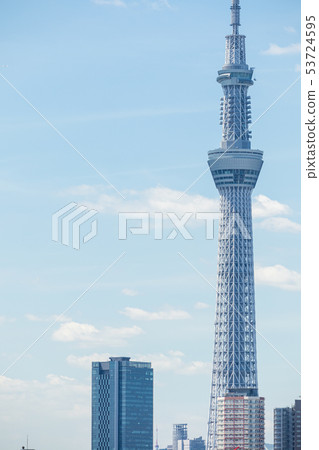 Blue Sky and Tokyo Sky Tree 53724595