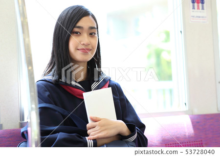 High school girl on the train shooting cooperation "Keio Electric Railway Co., Ltd." 53728040