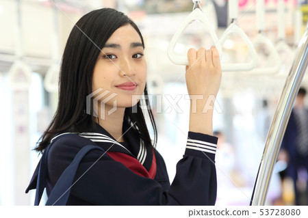 High school girl on the train shooting cooperation "Keio Electric Railway Co., Ltd." 53728080
