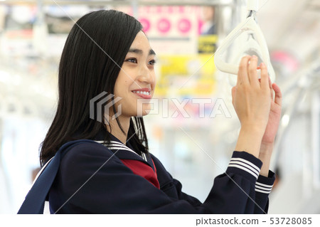 High school girl on the train shooting cooperation "Keio Electric Railway Co., Ltd." 53728085
